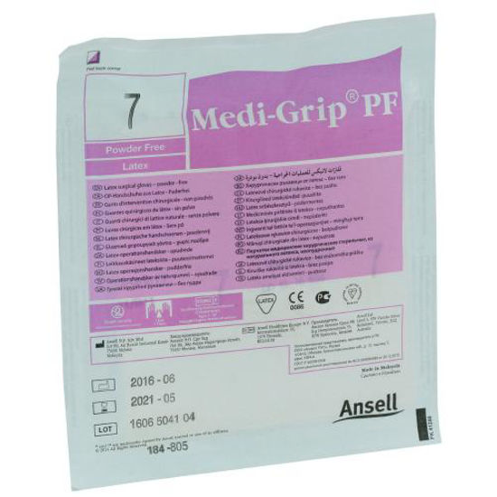 Рукавички медичні хірургічні латексні стерильні medi-grip pf розмір 7